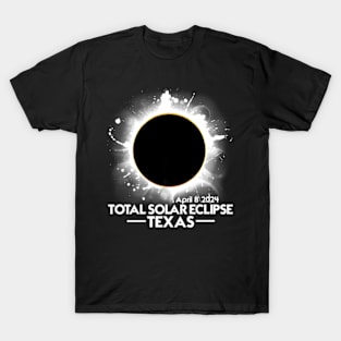 Total Solar Eclipse 2024 Texas Colorful Sun Totality T-Shirt